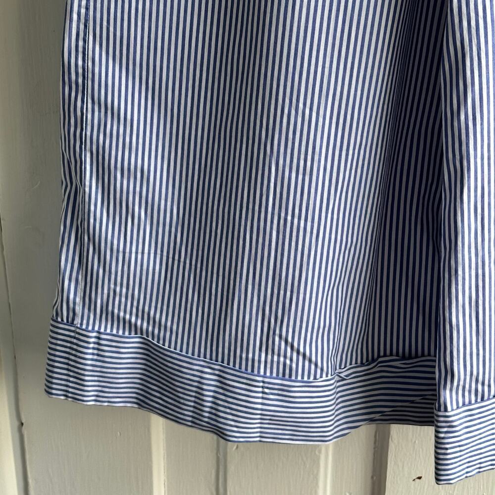 J Crew Wide Leg Cuffed Crop Pants Shirting Stripe NWT - Picture 6 of 9